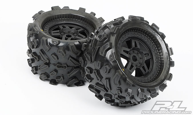 Set Roti Proline Big Joe 3.8" (40) All Terrain MT, Montate pe jante Tech 5 Zero Offset 17mm