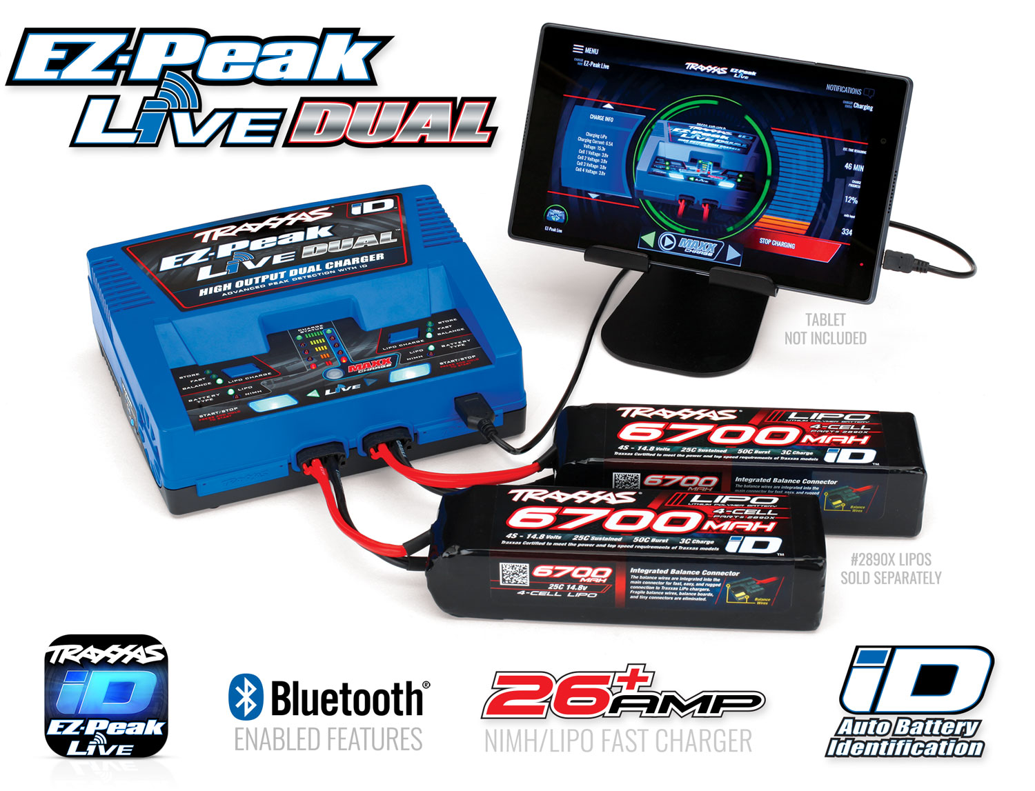 Incarcator Incarcator acumulatori Traxxas DUAL EZ-Peak Live 200 Watt NiMH/Lipo Toltok