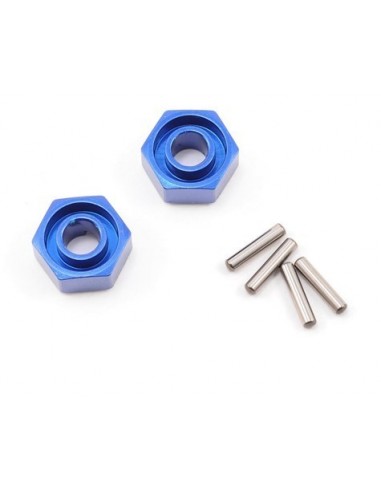 Set hex aluminiu Traxxas 12mm (Albastru/2buc)