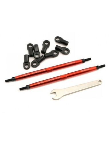 Set Toe Link Tubes Aluminiu Traxxas Revo 128mm (Rosu/2 buc) 