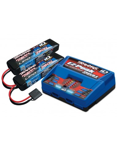 Pachet Incarcator DUAL EZ-Peak Plus si 2x 2S Lipo 7600mAh TRAXXAS