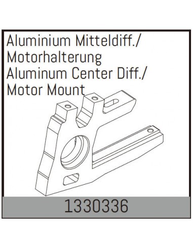 Suport Diferential Central/Motor Metalic Absima 1/8