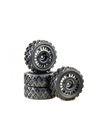 Set roti 1:10 Rally Block Design black 4 buc