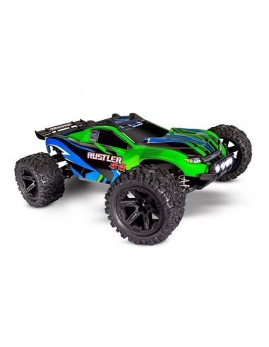 Automodel Traxxas Rustler Brushed 4x4 1:10 TQ RTR sistem LED Acumulator si incarcator Verde