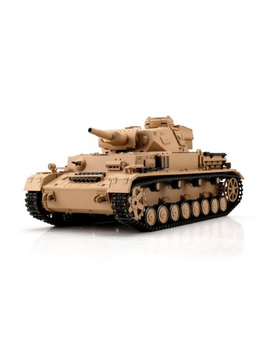 Tanc radiocomandat Torro 1/16 RC Panzer IV Ausf. F1 sand BB+IR (senile metal)