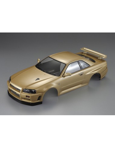 Caroserie vopsita 1/10 Nissan Skyline R34 Killerbody auriu sampanie