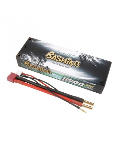 Acumulator Lipo Gens Ace - Bashing - 5500mAh - 7.4V - 60C - 2S1P cu Bullet 4.0mm / T-Plug