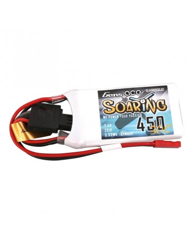 Acumulator Lipo Gens Ace - G-Tech Soaring - 450mAh - 7.4V - 30C - 2S1P cu JST-SYP