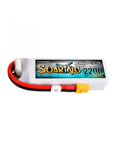 Acumulator Lipo Gens Ace - Soaring - 2200mAh - 14.8V - 30C - 4S1P cu XT60