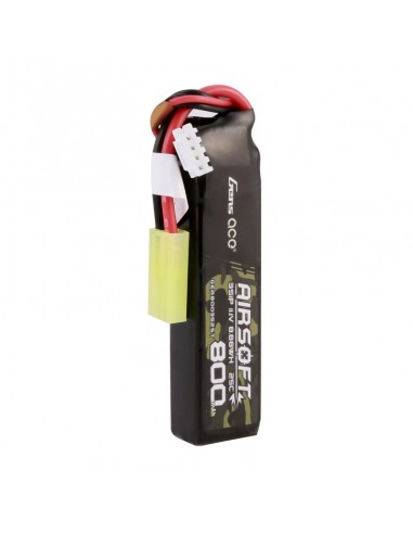 Acumulator Lipo Gens Ace 800MAH 11.1V 25C 3S1P Airsoft cu conector mini Tamiya