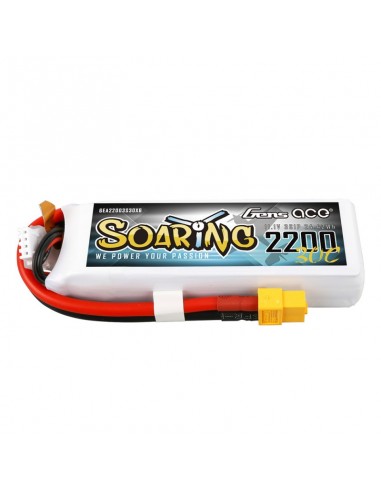 Acumulator LiPo Gens Ace Soaring 2200mAh 11.1V 30C 3S1P cu conector XT60