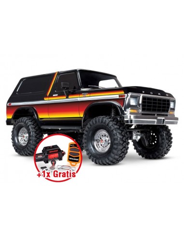 Automodel Traxxas TRX-4 Ford Bronco Scale 1/10 Crawler TQi (Sunset/Rosu) cu Kit Winch si telecomanda Gratuit