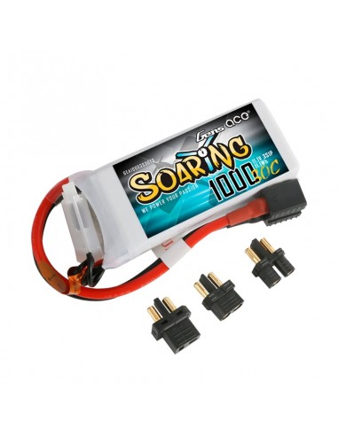 Acumulator Lipo Gens Ace Soaring 1000mAh 11.1V 30C 3S1P cu EC3/XT60/T-plug