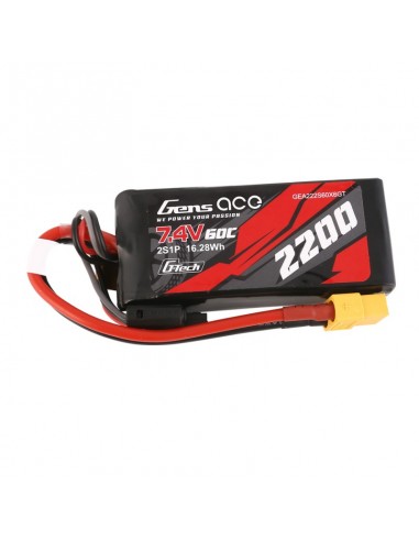 Acumulator Lipo Gens Ace G-Tech 2200mAh 7.4V 60C 2S1P cu XT60