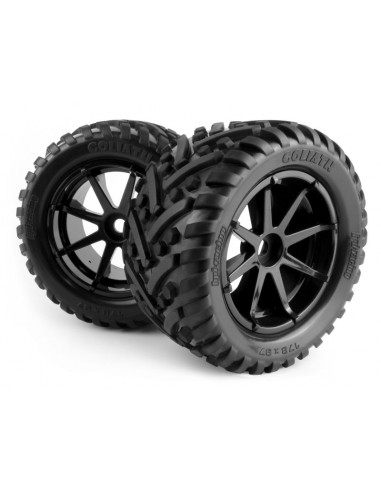 Set Roti Complete Goliath Tire montate pe jante 3256 Blast Black (2 buc)