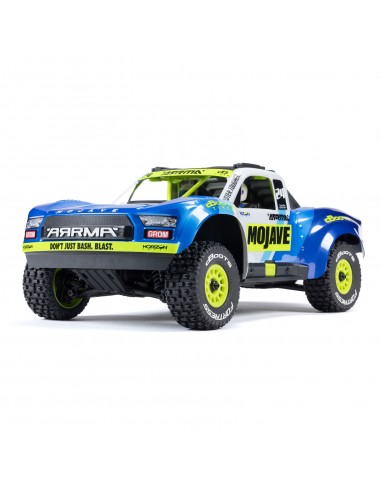 Automodel MOJAVE GROM MEGA 380 Brushed 4X4 Small Scale Desert Truck RTR cu baterie si incarcator Alb/Albastru