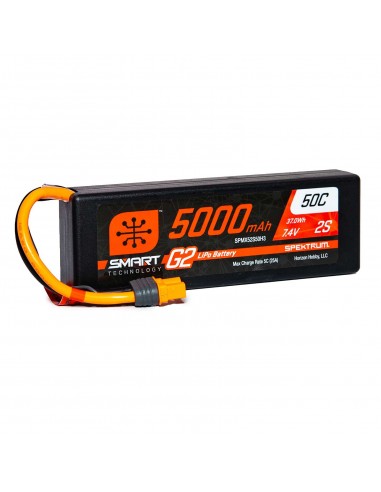 Acumulator Lipo 7.4V 5000mAh 2S 50C Smart LiPo G2 Hard Case: IC3