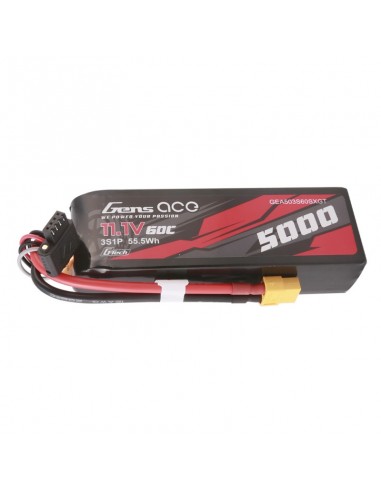 Acumulator Lipo Gens G-Tech 5000mAh 11.1V 60C 3S1P - Short-Size - Softcase - XT60