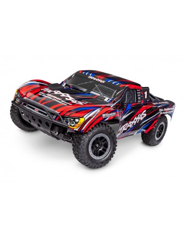 Automodel Traxxas Slash 1/10 2WD Short-Course-Truck RTR BL-2S Brushless - Rosu