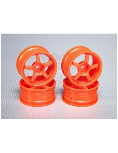 Set Jante 1:10 5-Spoke 26mm Orange (4 buc)