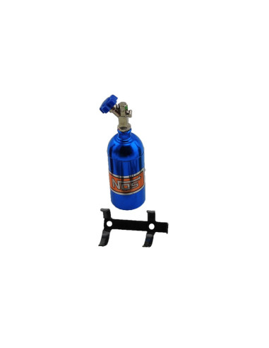 Accesoriu la scara 1/10: Butelie NOS Albastra Aluminiu H-Speed