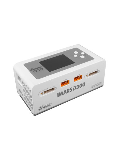 Incarcator GensAce Imars Dual D300 G-Tech AC/DC 300W/700Wx2 Smart Balance RC - Alb