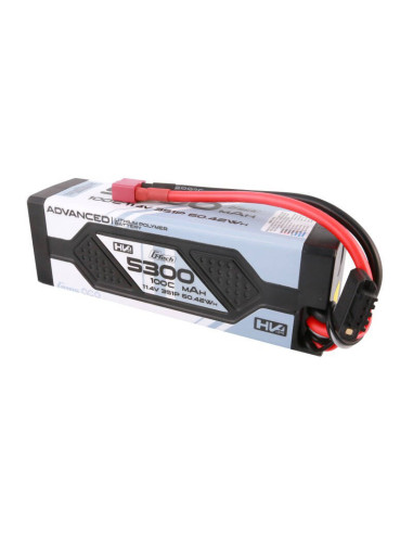 Acumulator Gens ace Advanced G-Tech 5300mAh 11.4V 3S1P 100C HV car Lipo Hardcase cu Deans Plug