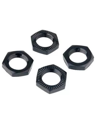 Set Piulite Roata 17mm Aluminiu (4 buc/Negru)