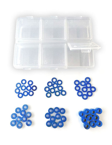 Set saibe metalice universale albastre 60buc