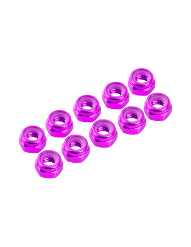 Set piulite cu autoblocare 4mm 10 buc ROZ