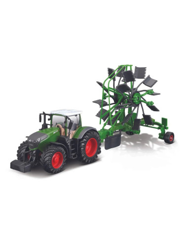 BURAGO - Tractor Fendt 1050 Vario cu grebla Vortex - Scara 1/50