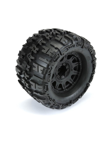 Set Roti Pro-Line 1/8 Trencher X F/R 3.8" MT Tires Mounted 17mm Black Raid (2buc)