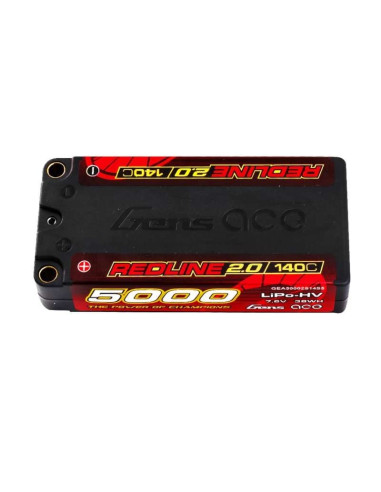 Acumulator Gens Redline 2.0 5000mAh 7.6V 140C 2S1P HardCase HV Lipo