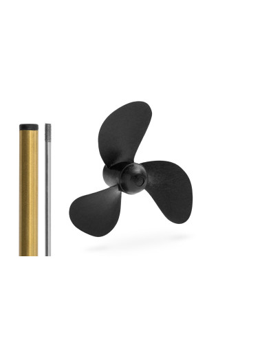 Ansamblu ax elice 150 mm si elice cu 3 pale de 40 mm pentru navo.