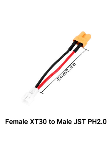 Adaptor/Cablu Incarcare XT30 la JST-RCY JST PH2.0 Injora