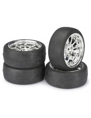 Set roti Onroad LP " 9-Spoke / Slick" Cromate 1:10 (4 buc)