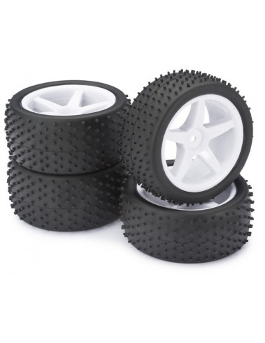 Wheel Set Buggy 5-Spokes / Dirt white 1:10 (4pcs)