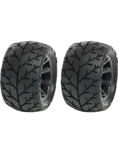 Set cauciucuri Velocity 2.2" pe jante Cyclon Negre (2buc)