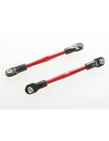 Turnbuckles aluminum (red) toe links 59mm Traxxas