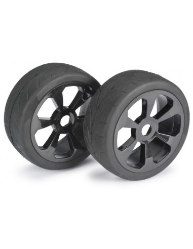 Wheel Set Buggy "6 Spoke / Street" black 1:8 (2 pcs)