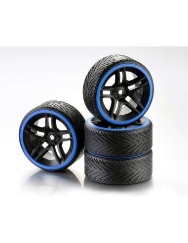 Set Roti Drift 9-Spoke "Profile A" Negru/Verde 1:10 (4 buc)